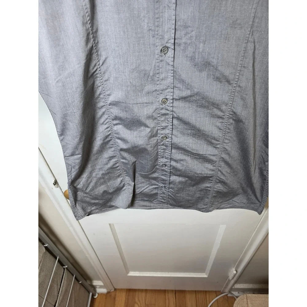 Gucci‎ Mens Grey Short Sleeve Button Up Slim Fit Shirt Luxury Designer Grey